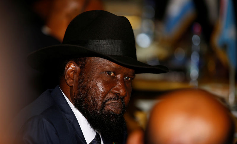 © Reuters. South Sudan's President Salva Kiir attends the 28th Ordinary Session of the Assembly of the Heads of State and the Government of the African Union in Ethiopia's capital Addis Ababa
