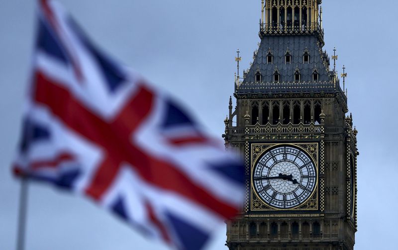 © Reuters. A Union flag flutters near the Houses of Parliament in London