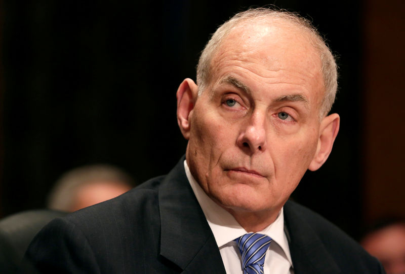 © Reuters. Retired General Kelly testifies before a Senate Homeland Security and Governmental Affairs Committee confirmation hearing on Kelly’s nomination to be Secretary of the Department of Homeland Security on Capitol Hill in Washington