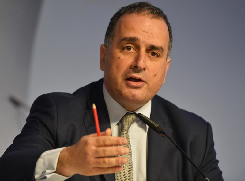 © Reuters. Airbus Group Chief Strategy & Marketing Officer Marwan Lahoud speaks during a news conference on the aerospace group's annual results, in London