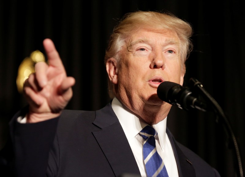 © Reuters. Presidente dos Estados Unidos, Donald Trump, discursa durante conferência em Washington
