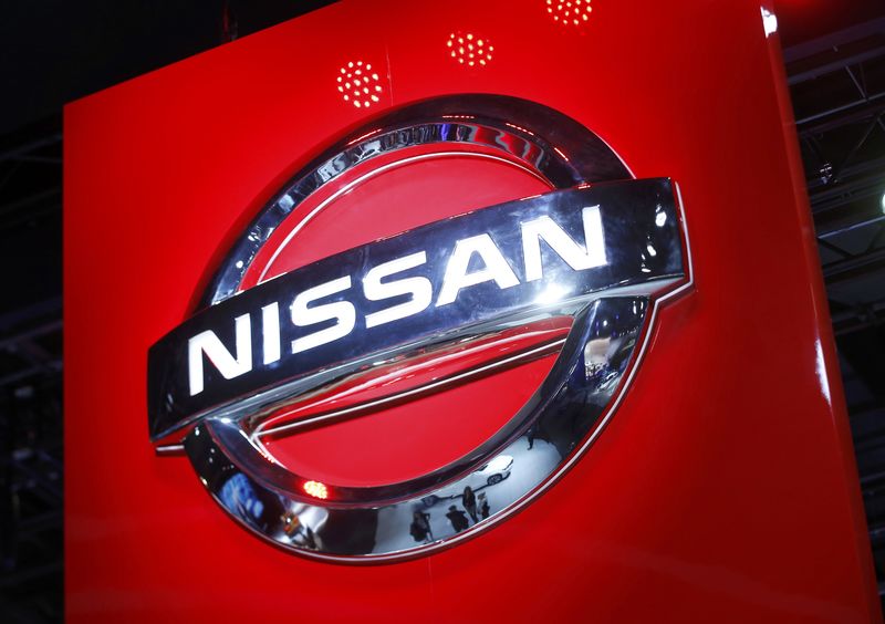 © Reuters. The Nissan logo is seen at the company's display area during the North American International Auto Show in Detroit