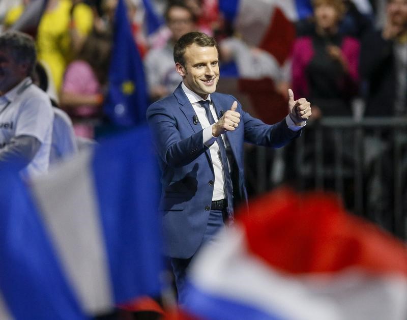 © Reuters. Candidato independente à Presidência francesa, Emmanuel Macron