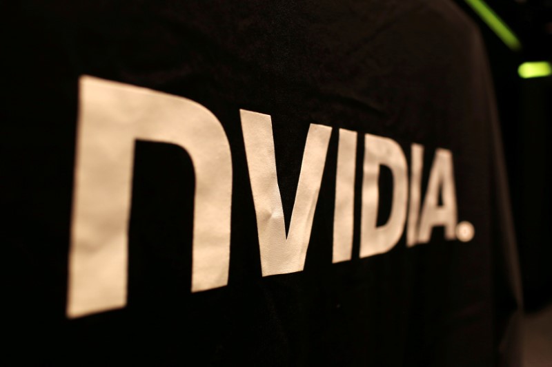 © Reuters. The logo of technology company Nvidia is seen at its headquarters in Santa Clara