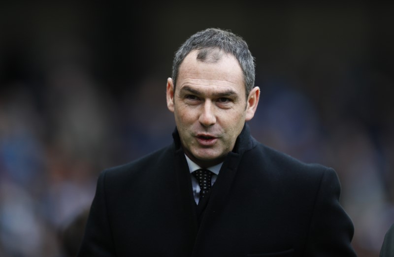 © Reuters. Swansea City manager Paul Clement before the match