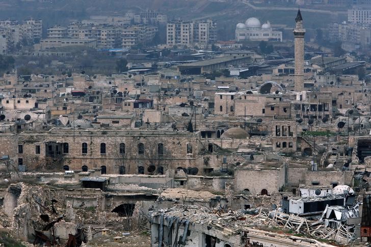 © Reuters. Destruição na cidade de Aleppo, na Síria