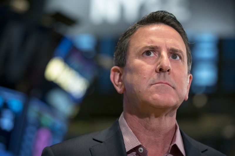 © Reuters. Target Corp. CEO, Brian Cornell speaks during an interview on the floor of the New York Stock Exchange