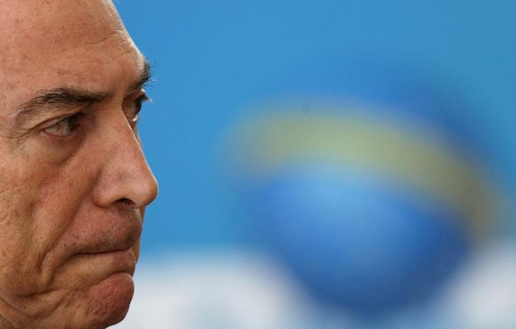 © Reuters. Presidente Michel Temer durante reunião no Palácio do Planalto, Brasília