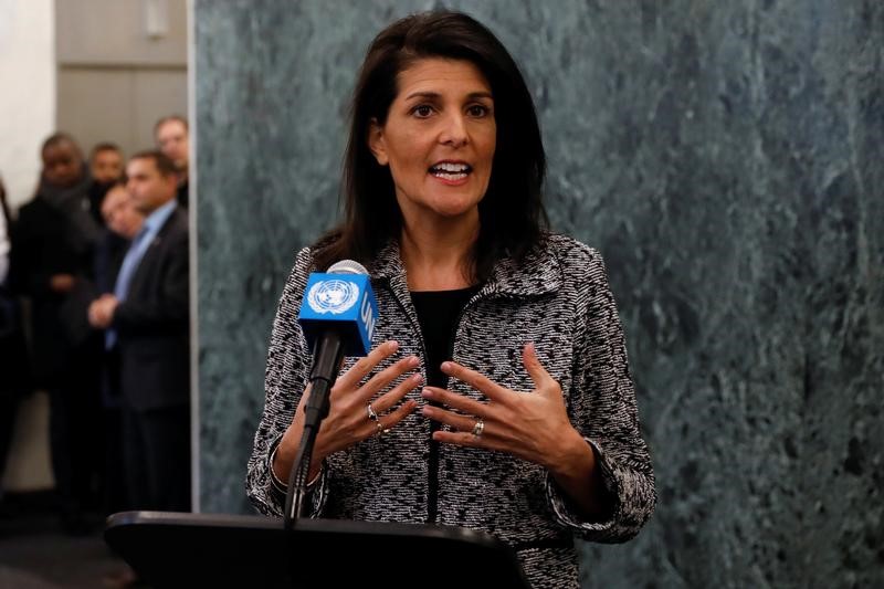 © Reuters. Embaixadora dos Estados Unidos na ONU, Nikki Haley