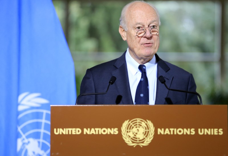 © Reuters. الأمم المتحدة تضع اللمسات النهائية على قائمة المشاركين بمحادثات سوريا
