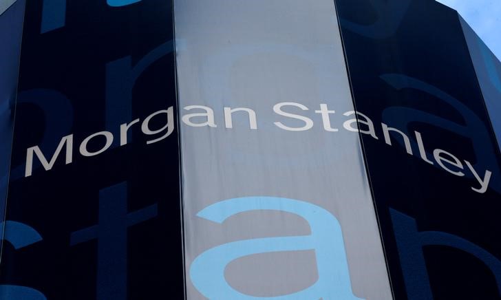 © Reuters. FILE PHOTO -  Corporate logo of financial firm Morgan Stanley in New York, New York