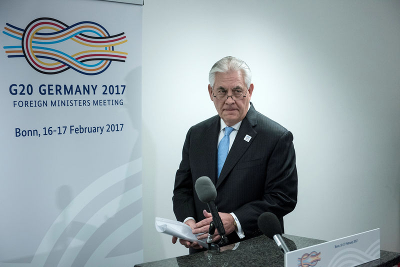 © Reuters. Secretário de Estado dos Estados Unidos, Rex Tillerson