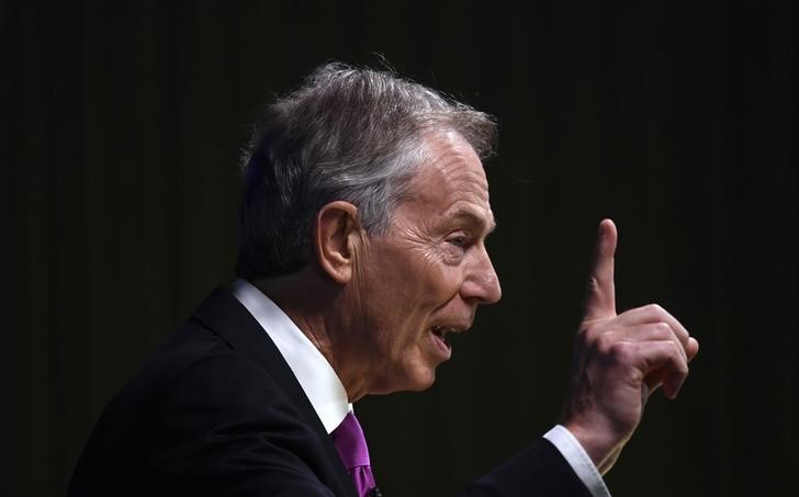 © Reuters. Tony Blair insta a "manifestarse" contra los planes del Brexit