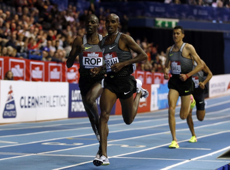 © Reuters. Great Britain's Mo Farah during the Men's 5000m