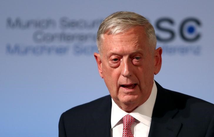 © Reuters. Secretário da Defesa dos EUA, Jim Mattis