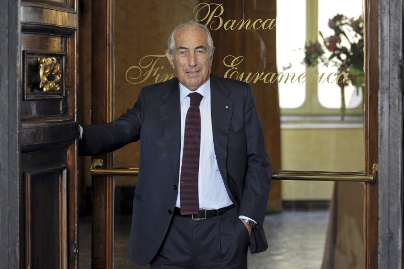 © Reuters. FILE PHOTO: Giampietro Nattino, chairman of Banca Finnat Euroamerica S.p.A. is seen in front of his private bank in Rome