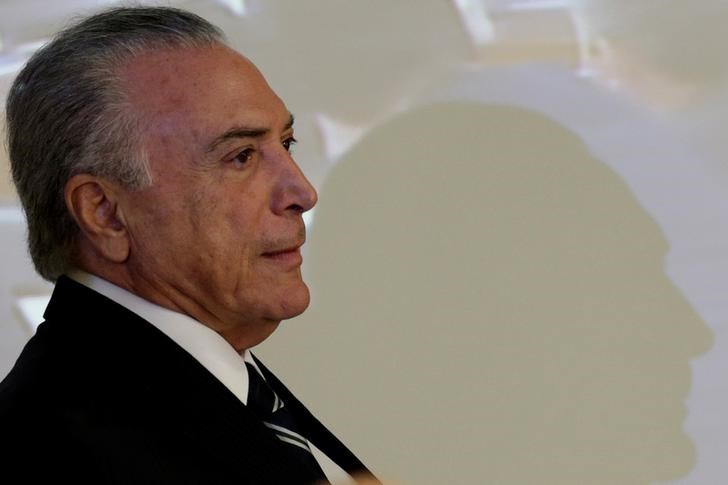 © Reuters. Temer, em evento no Palácio do Planalto