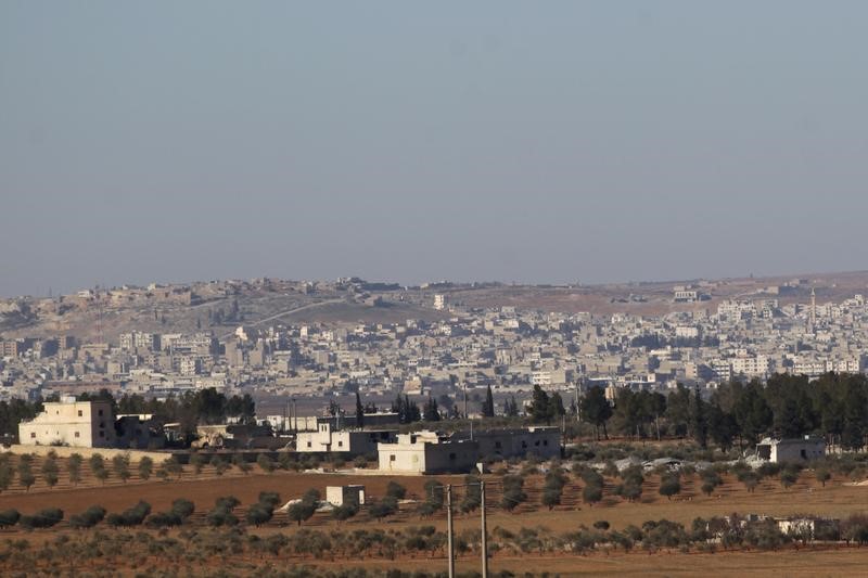 © Reuters. A general view shows the northern Syrian town of al-Bab