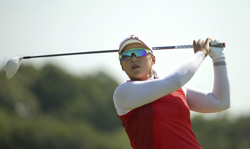 © Reuters. Golf - Women's training