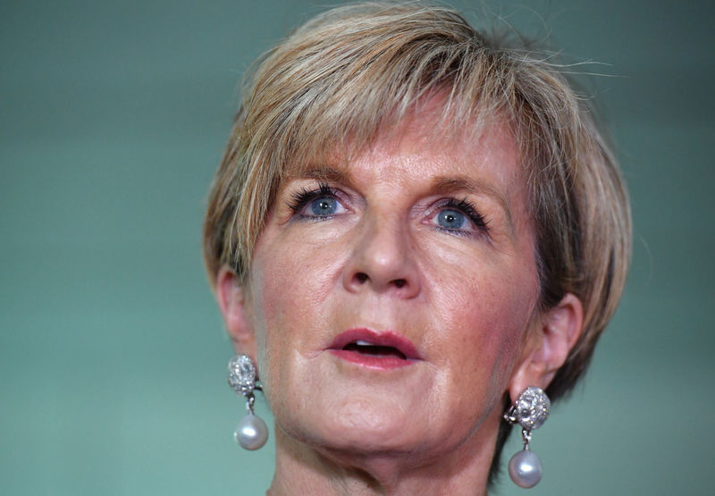 © Reuters. Ministra das Relações Exteriores australiana, Julie Bishop