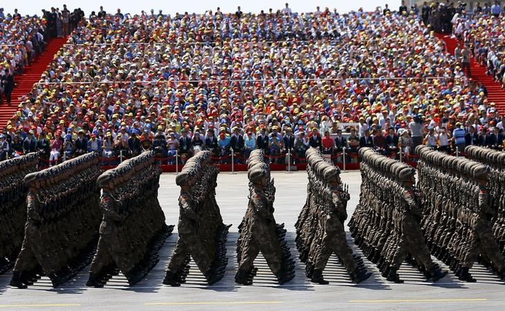 © Reuters. ميزانية الدفاع الصينية لسنة 2017 تزداد بوتيرة بطيئة من جديد