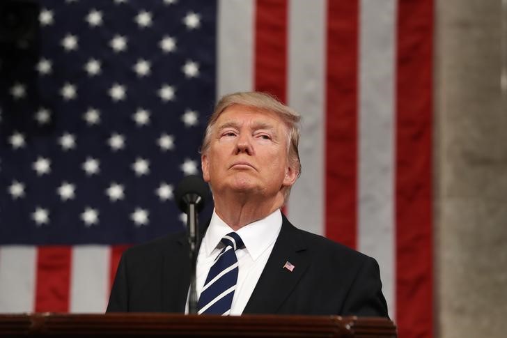 © Reuters. U.S. President Trump addresses Joint Session of Congress in Washington