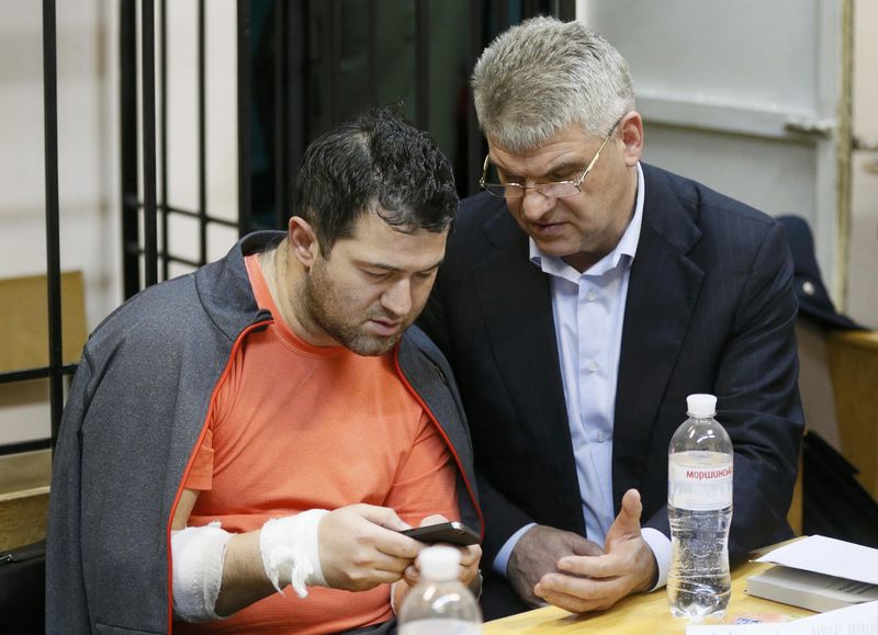 © Reuters. Ukraine's tax and customs service head Nasirov who is under investigation over the suspected embezzlement attends a court hearing in Kiev