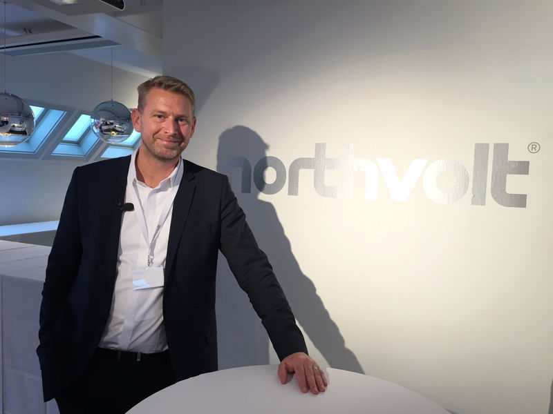 © Reuters. Northvolt CEO Carlsson poses for a picture at the company's offices in Stockholm