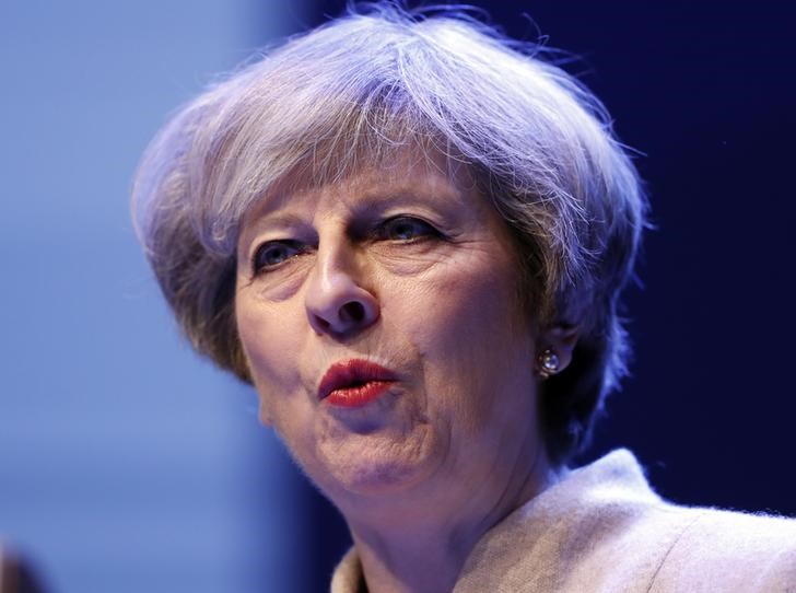 © Reuters. Premiê britânica Theresa May faz discurso em Glasgow