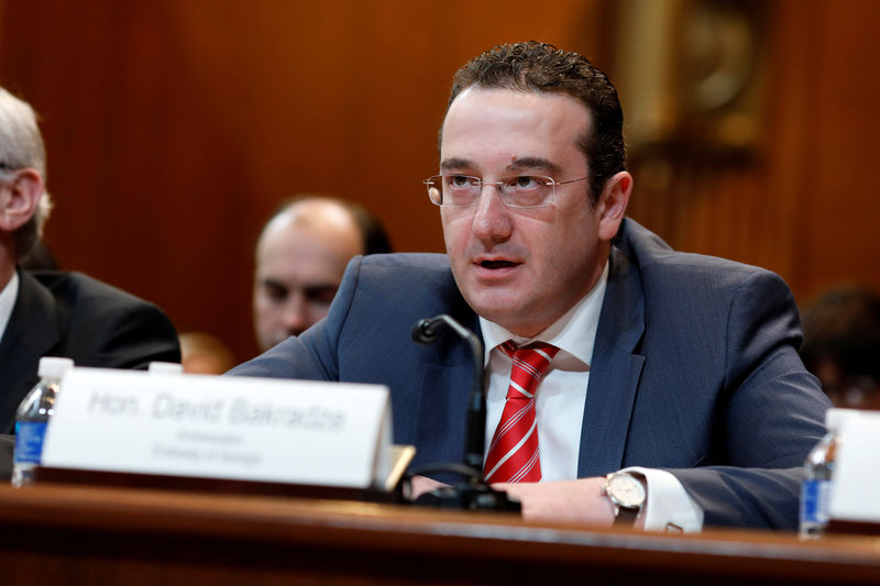 © Reuters. Georgian Ambassador David Bakradze testifies before the Senate Appropriations State, Foreign Operations and Related Programs Subcommittee