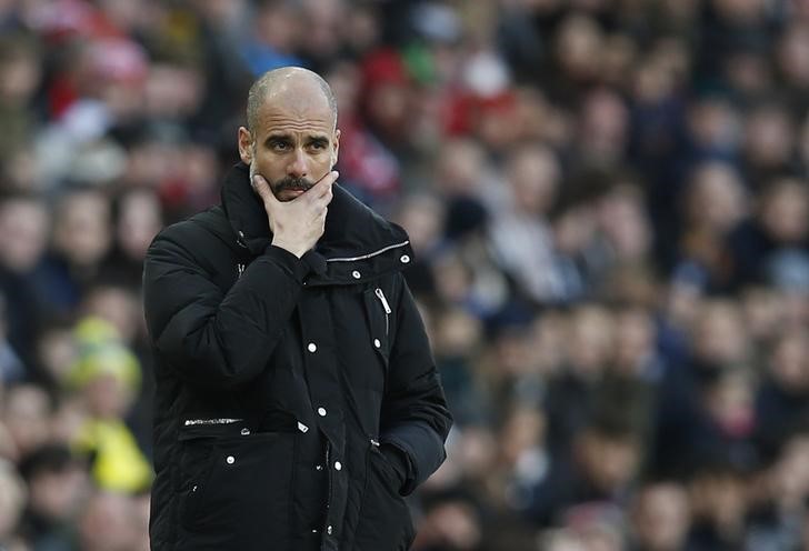 © Reuters. Manchester City manager Pep Guardiola