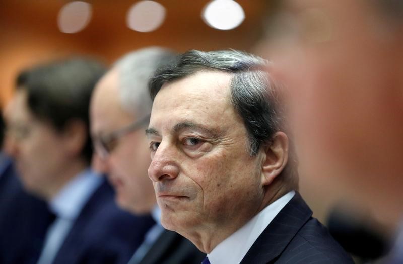 © Reuters. Il presidente della Banca Centrale Europea, Mario Draghi