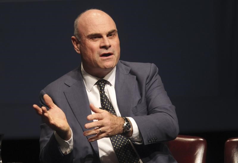 © Reuters. FILE PHOTO: AIG CEO Hancock speaks during the White House summit on cybersecurity and consumer protection in Palo Alto