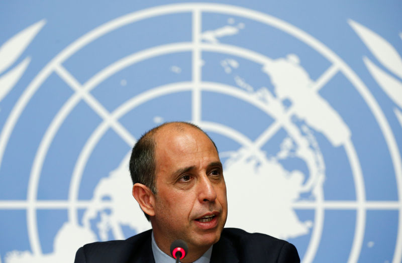 © Reuters. Relator especial de direitos humanos da ONU na Coreia do Norte, Tomas Ojea Quintana, em entrevista coletiva em Genebra