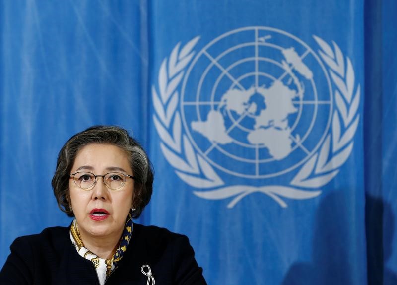 © Reuters. خبيرة بالأمم المتحدة تبدى قلقها من محاولة ميانمار إخلاء مناطق الروهينجا