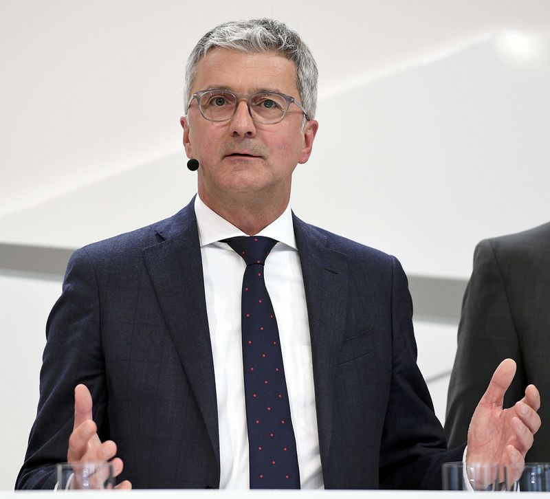 © Reuters. Audi CEO, Rupert Stadler attends the company's annual news conference in Ingolstadt