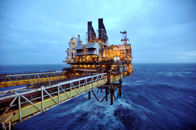 © Reuters. FILE PHOTO:  A section of the BP Eastern Trough Area Project oil platform is seen in the North Sea in Scotland