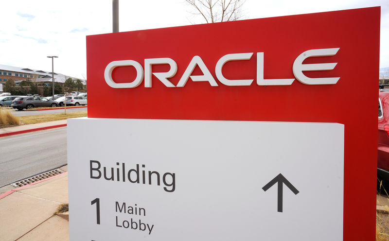 © Reuters. The sign outside Oracle's offices in Broomfield