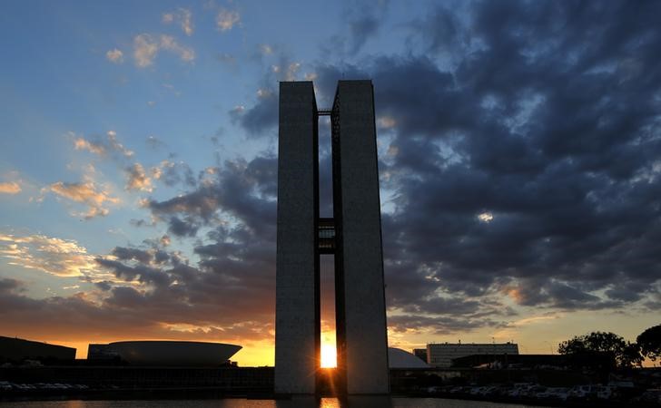 © Reuters. Vista do prédio do Congresso Nacional, em Brasília