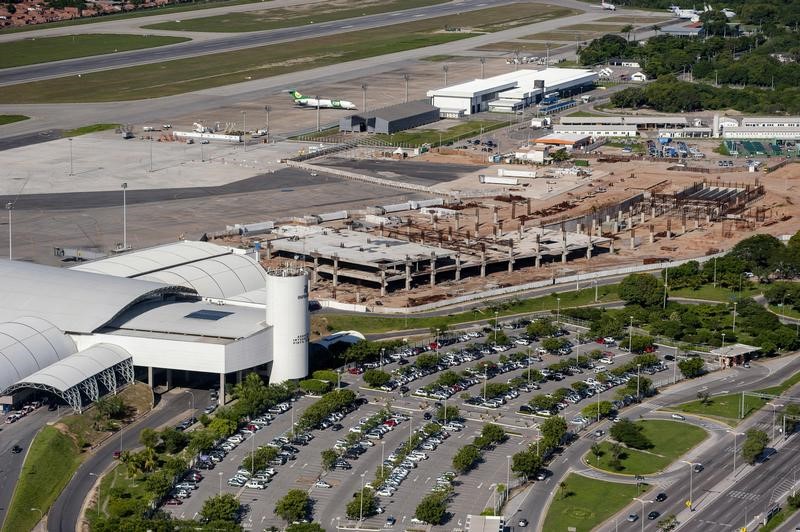 © Reuters. Vista aérea do aeroporto Pinto Martins, em Fortaleza