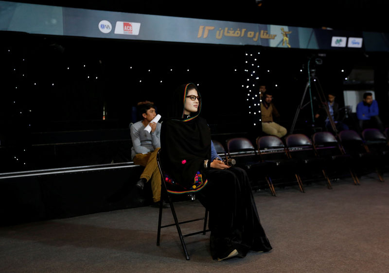 © Reuters. Rehearsals of the "Afghan star" music contest show in Kabul