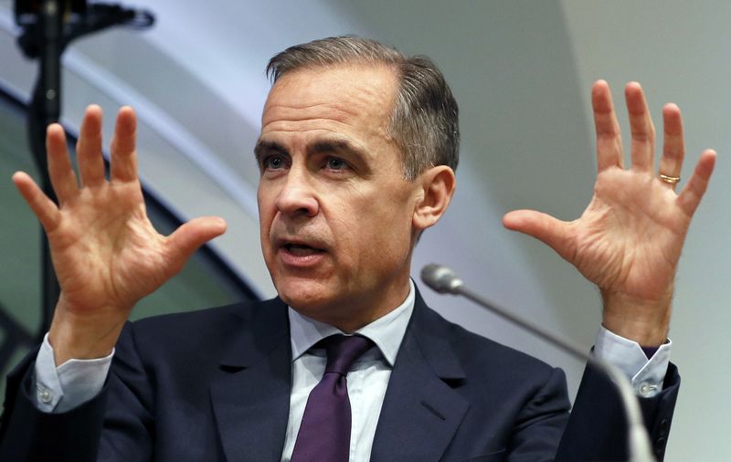 © Reuters. Mark Carney, Governor of the Bank of England speaks during a panel discussion at The Bank of England in London