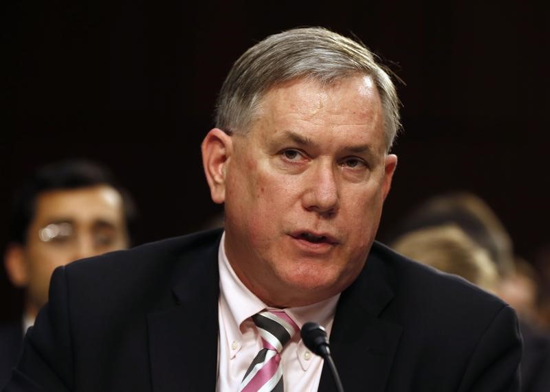 © Reuters. NSA Deputy Director Ledgett answers questions during the Senate Intelligence Committee hearing on the House-passed Foreign Intelligence Surveillance Act reform bill while on Capitol Hill in Washington