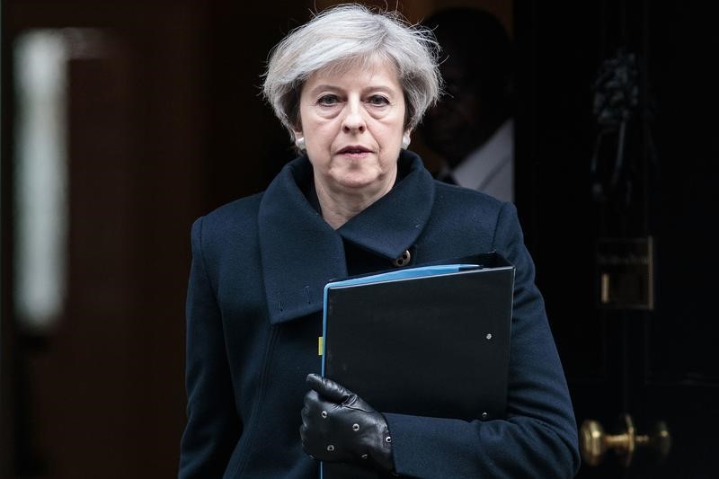© Reuters. Il primo ministro britannico Theresa May