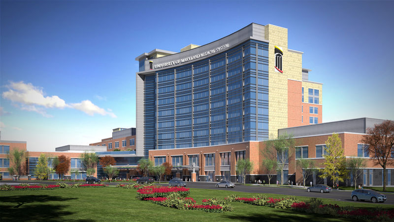 © Reuters. An artist's rendering of the University of Maryland Prince George's Medical Center in Hyattsville, Maryland