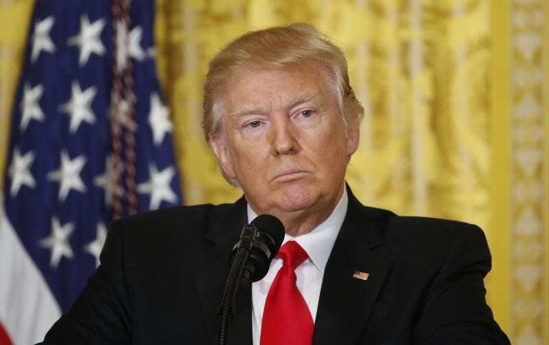 © Reuters. O presidente dos Estados Unidos, Donald Trump, durante coletiva de imprensa na Casa Branca, em Washington, nos EUA