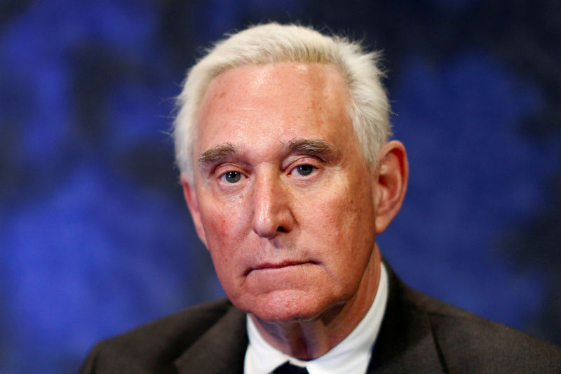 © Reuters. FILE PHOTO: Political advisor Roger Stone poses for a portrait following an interview in New York