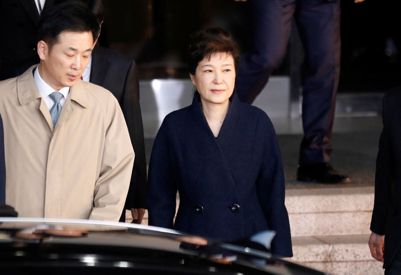 © Reuters. Un tribunal surcoreano decidirá sobre el arresto de la expresidenta Park