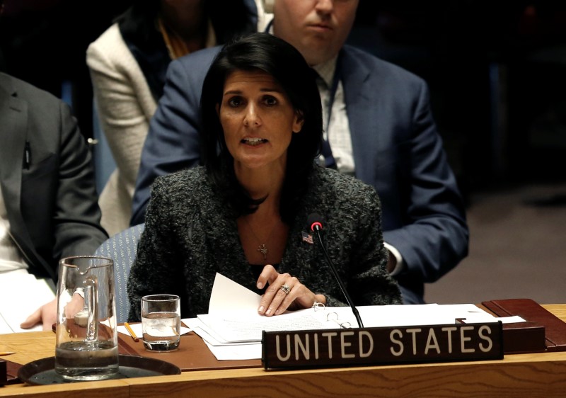 © Reuters. أمريكا وبريطانيا وفرنسا ودول أخرى لن تحضر محادثات لحظر الأسلحة النووية