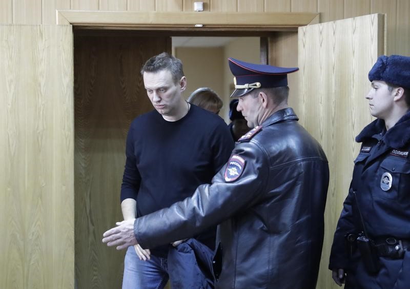 © Reuters. El opositor ruso Navalny es enviado a prisión tras protestas